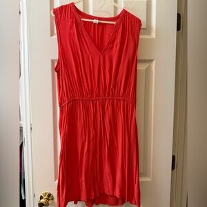 Old Navy Red Sleeveless V-Neck Mini Dress